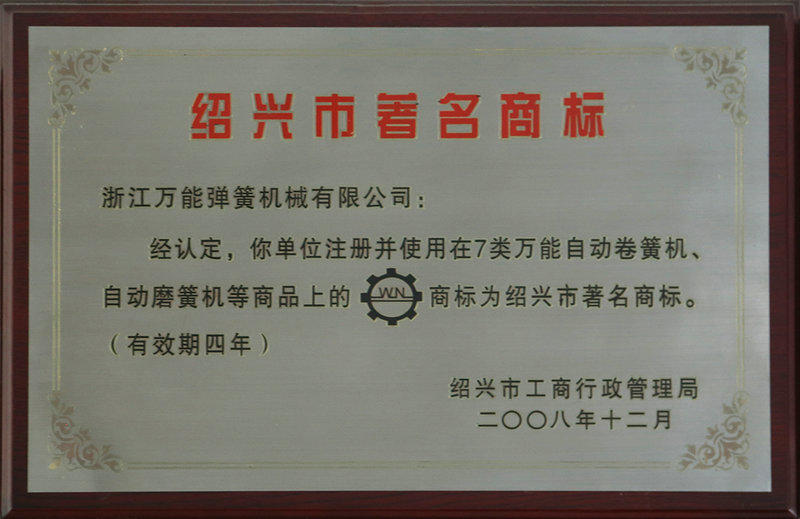 Shaoxing City in 2008 famous trademark